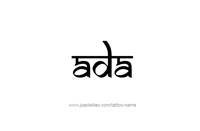 Tattoo Design  Name Ada   