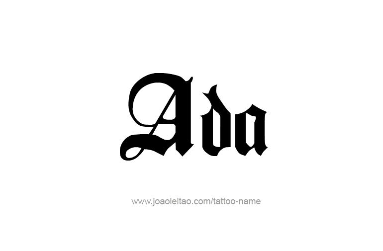 Tattoo Design  Name Ada   