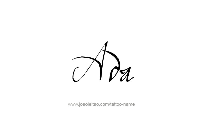 Tattoo Design  Name Ada   