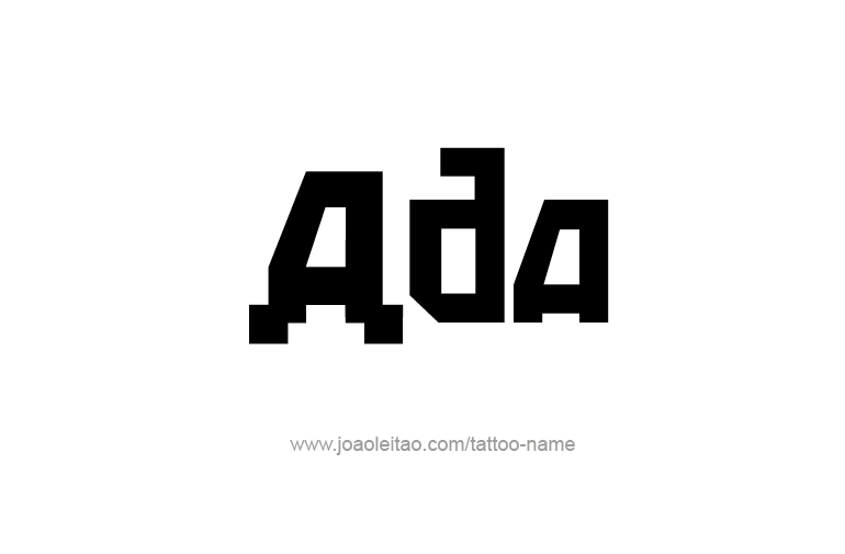 Tattoo Design  Name Ada   