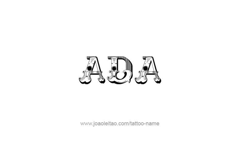 Ada Name Tattoo Designs