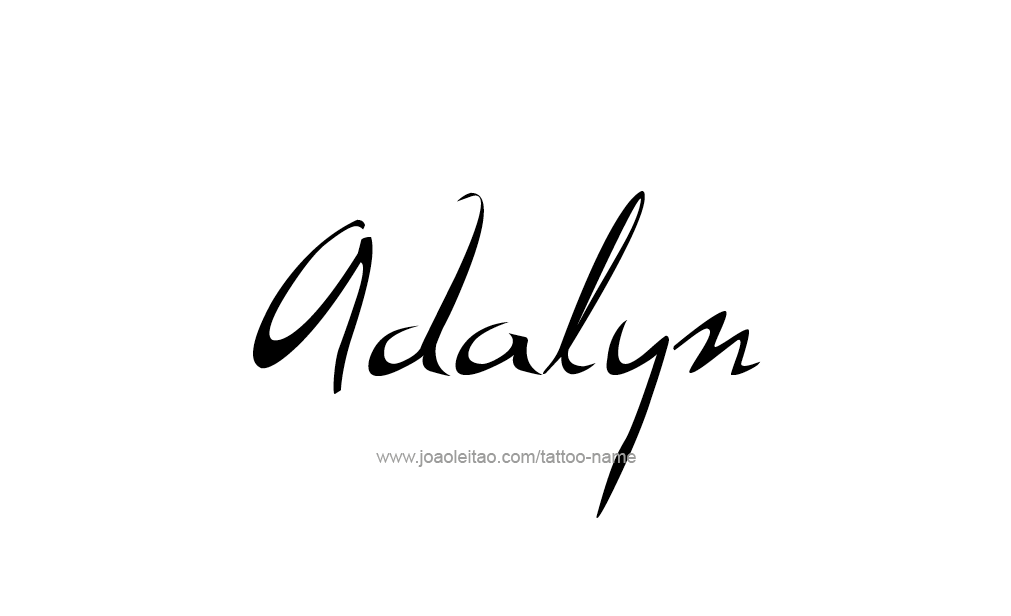 Tattoo Design  Name Adalyn   