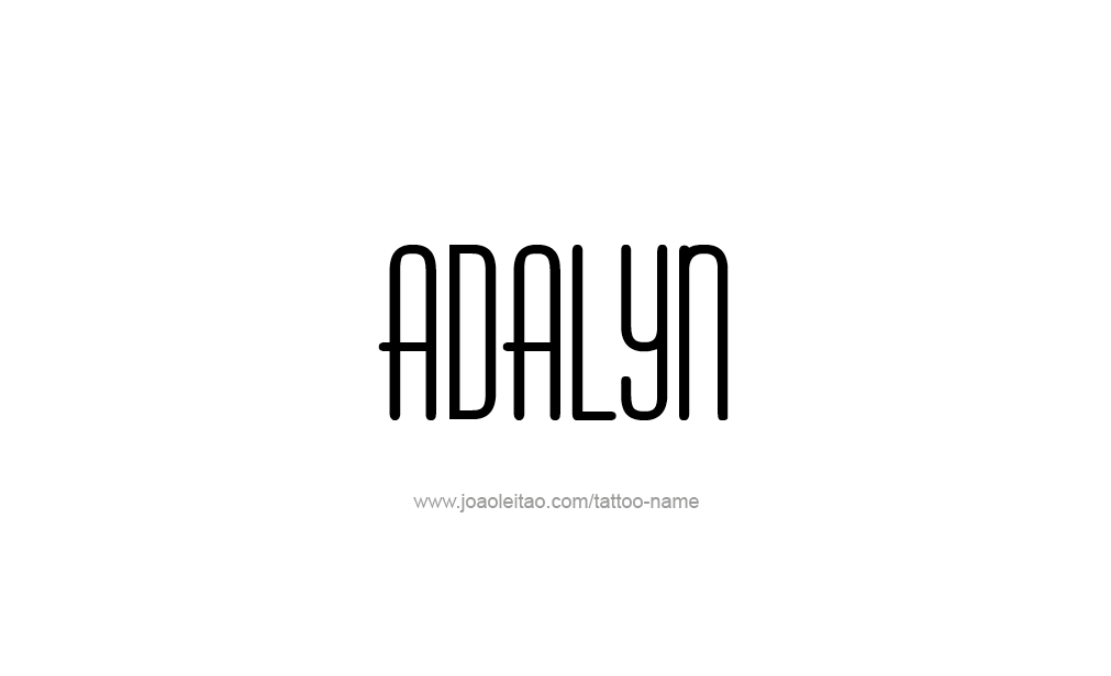 Tattoo Design  Name Adalyn   