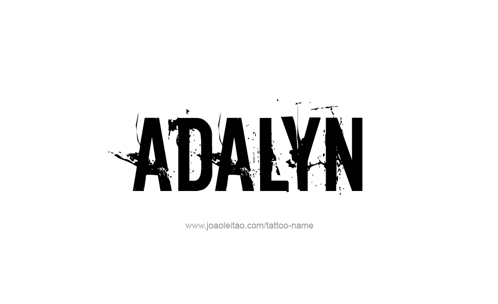 Tattoo Design  Name Adalyn   