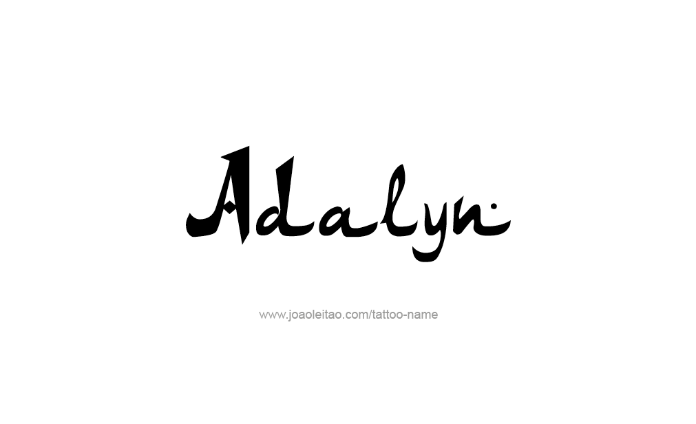 Tattoo Design  Name Adalyn   