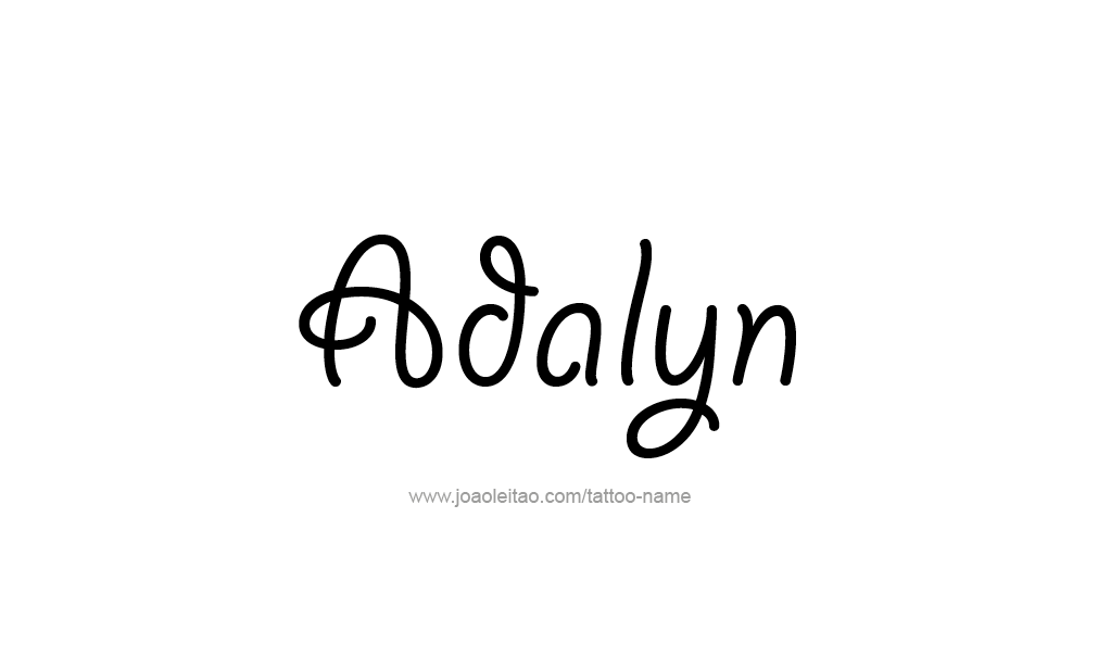 Tattoo Design  Name Adalyn   