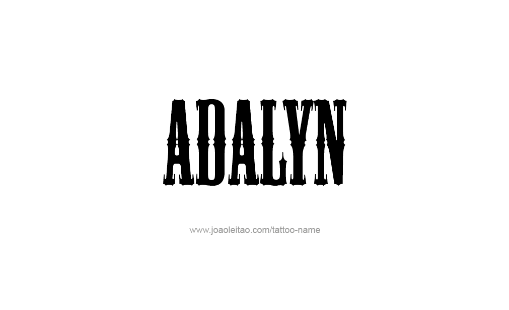 Tattoo Design  Name Adalyn   