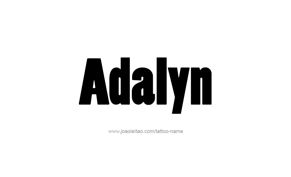 Tattoo Design  Name Adalyn   