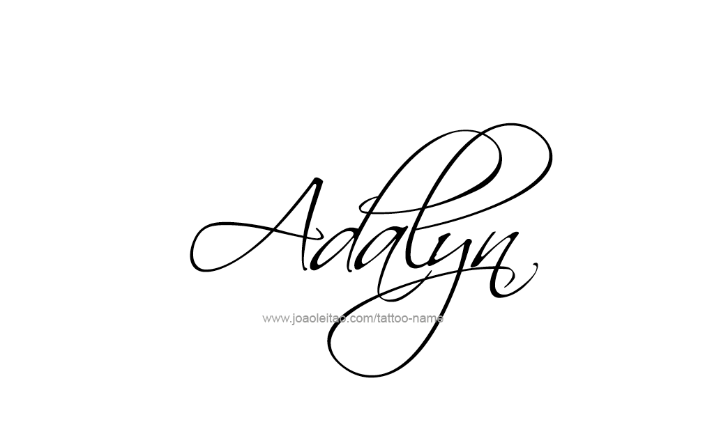 Tattoo Design  Name Adalyn   