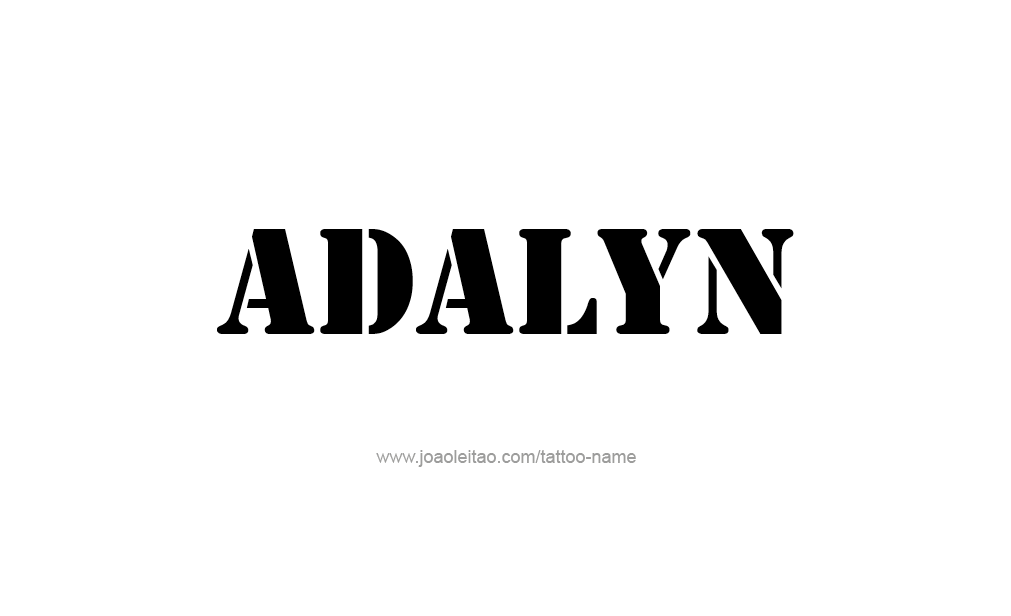 Tattoo Design  Name Adalyn   