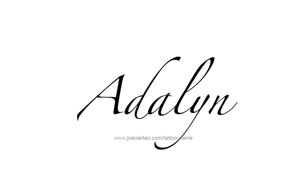 Tattoo Design  Name Adalyn   