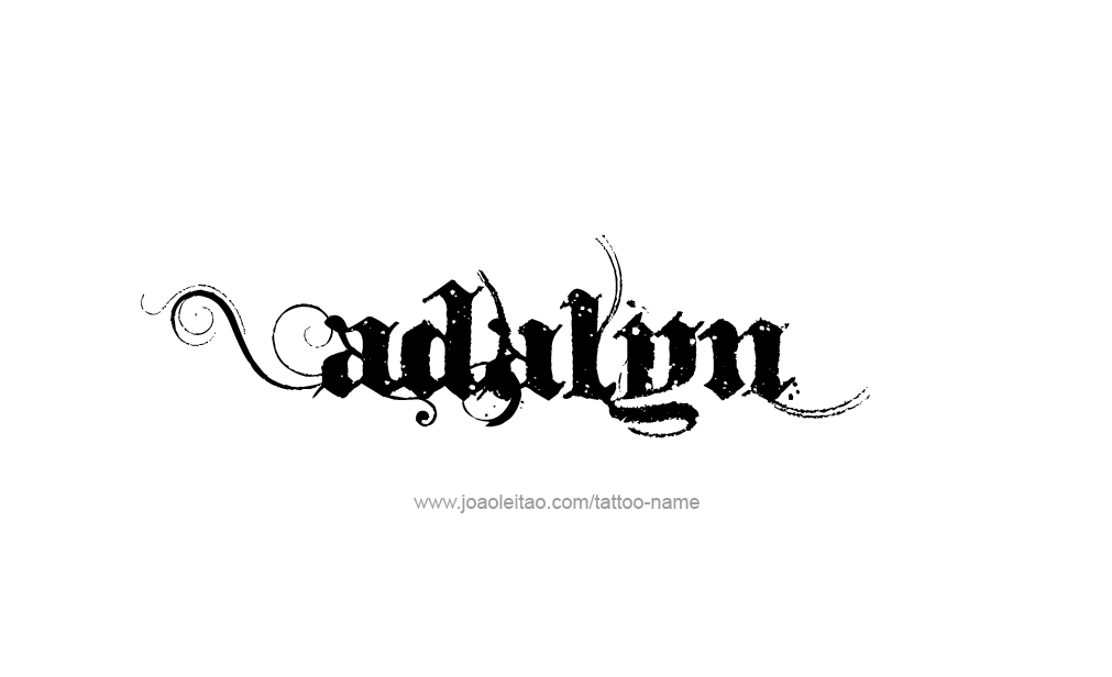 Tattoo Design  Name Adalyn   