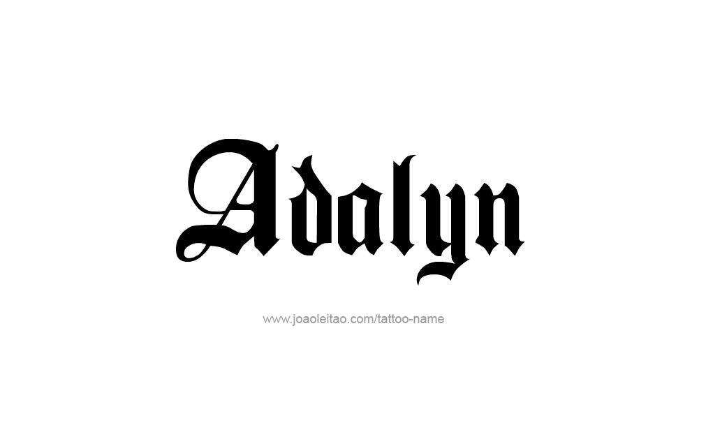 Tattoo Design  Name Adalyn   