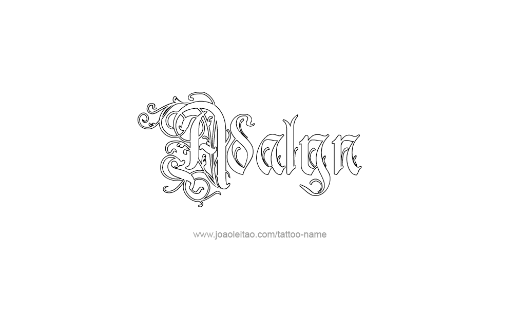 Tattoo Design  Name Adalyn   