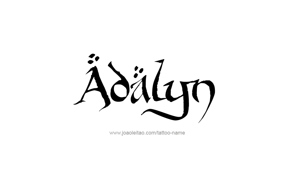 Tattoo Design  Name Adalyn   