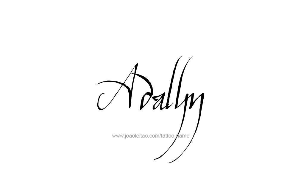 Tattoo Design  Name Adalyn   