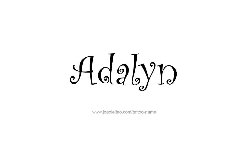 Tattoo Design  Name Adalyn   