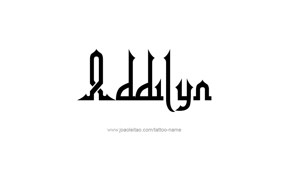 Tattoo Design  Name Addilyn   