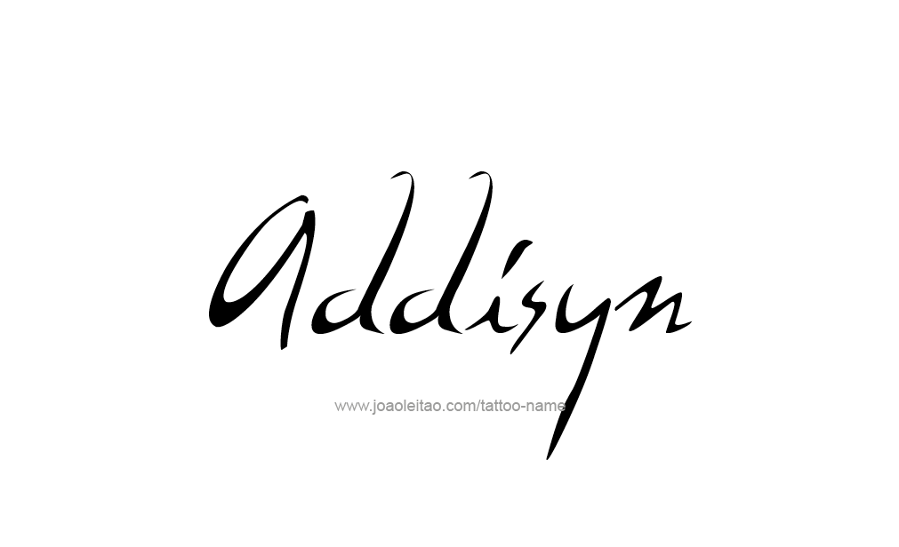 Tattoo Design  Name Addisyn   