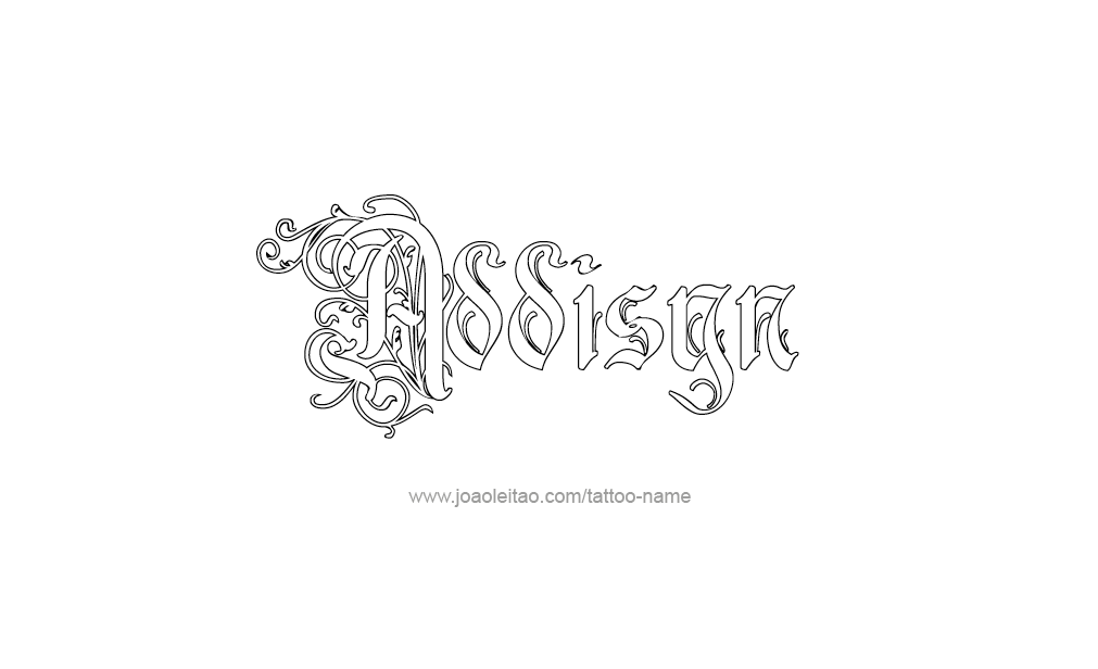 Tattoo Design  Name Addisyn   