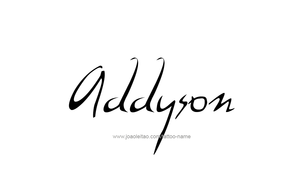 Tattoo Design  Name Addyson   