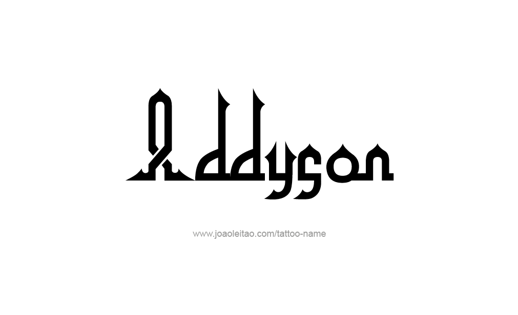 Tattoo Design  Name Addyson   