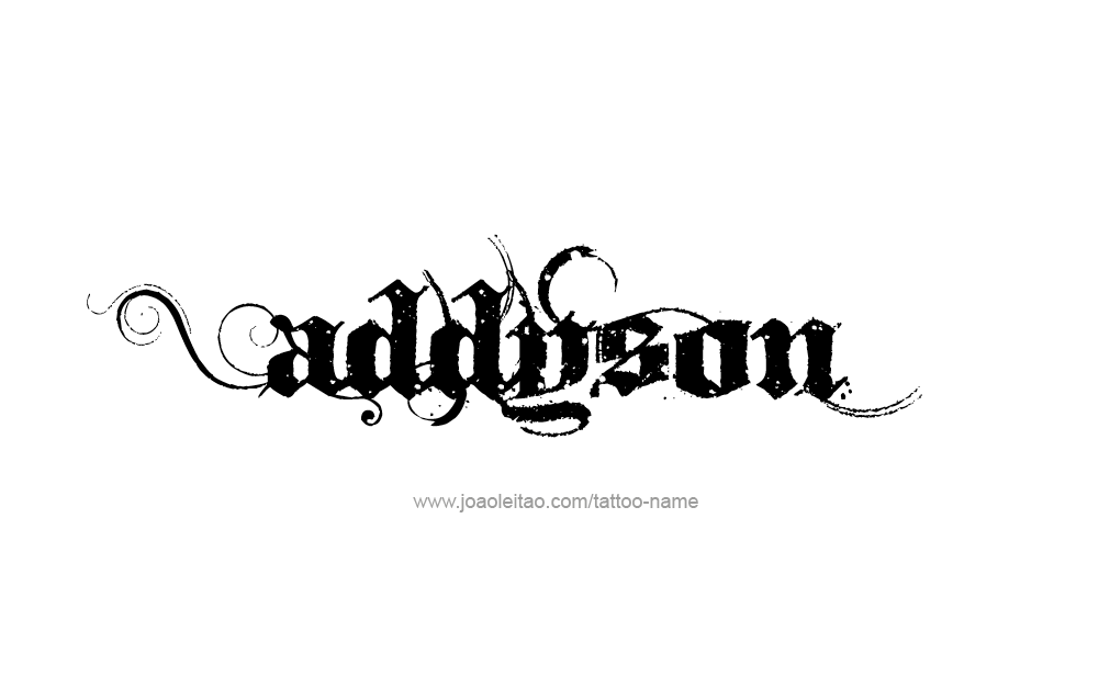 Tattoo Design  Name Addyson   