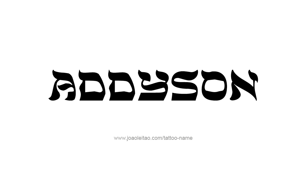 Tattoo Design  Name Addyson   