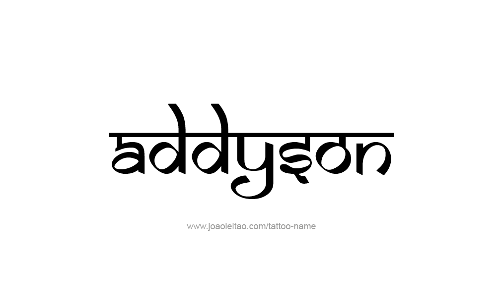 Tattoo Design  Name Addyson   