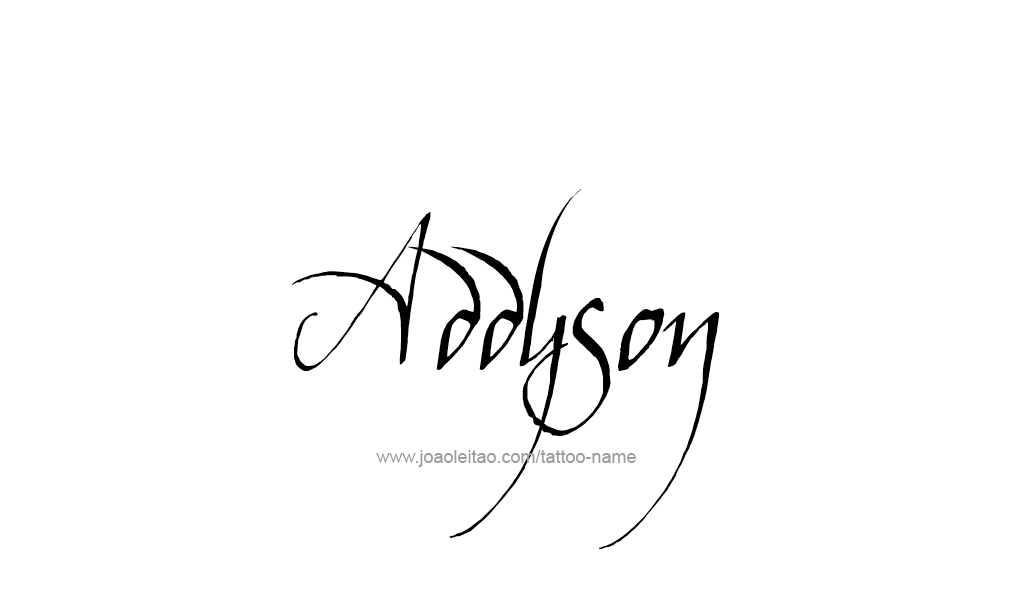 Tattoo Design  Name Addyson   