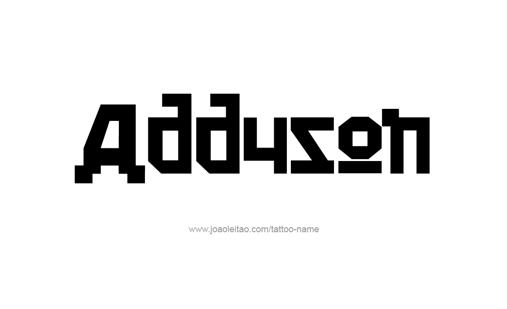 Tattoo Design  Name Addyson   