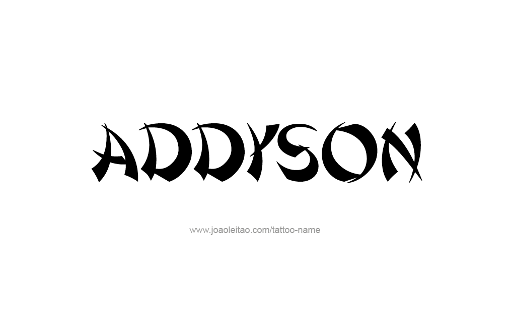 Tattoo Design  Name Addyson