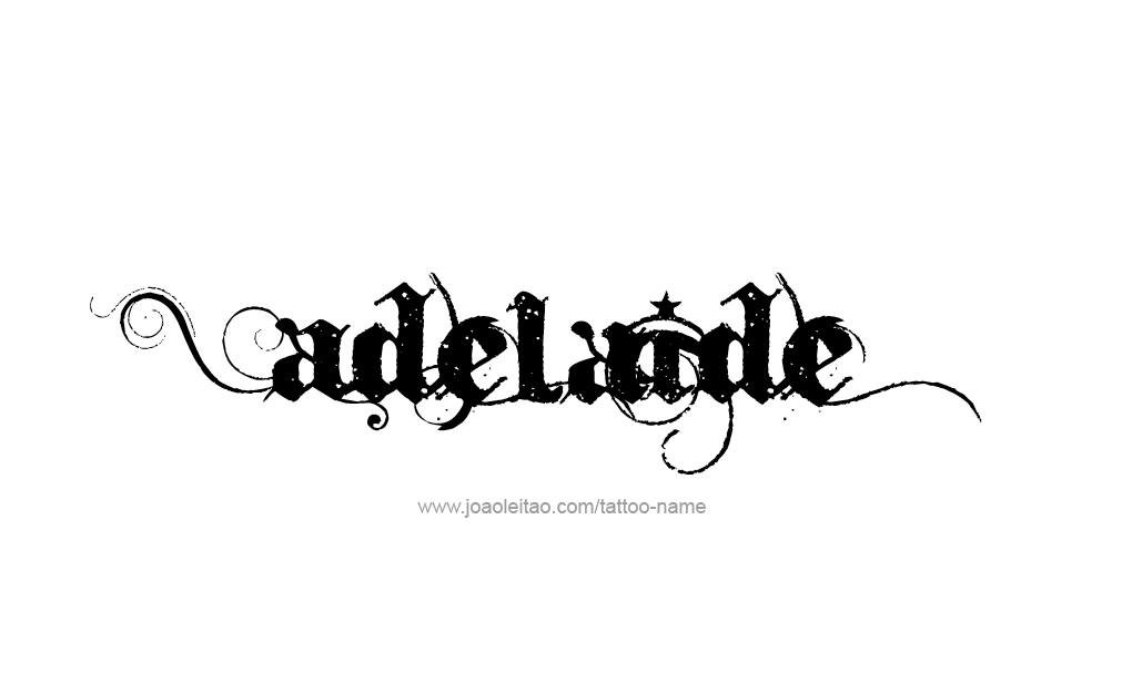 Tattoo Design  Name Adelaide   