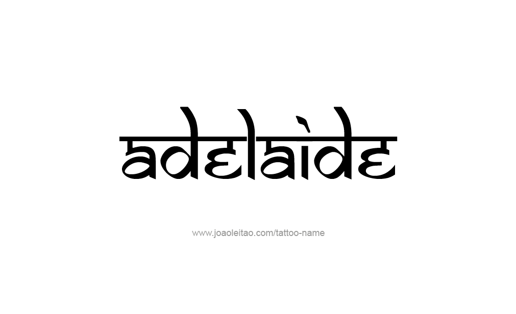 Tattoo Design  Name Adelaide   