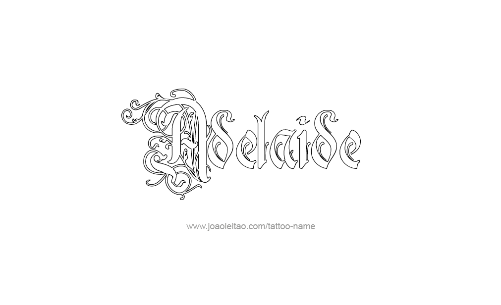 Tattoo Design  Name Adelaide   