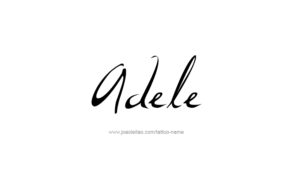 Tattoo Design  Name Adele   