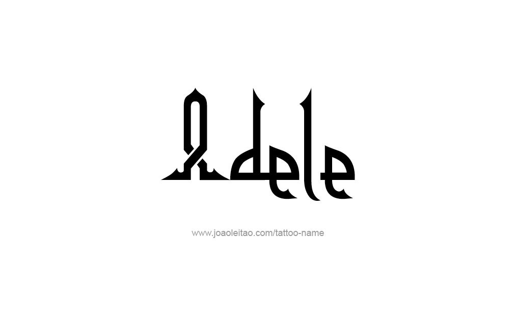 Tattoo Design  Name Adele   