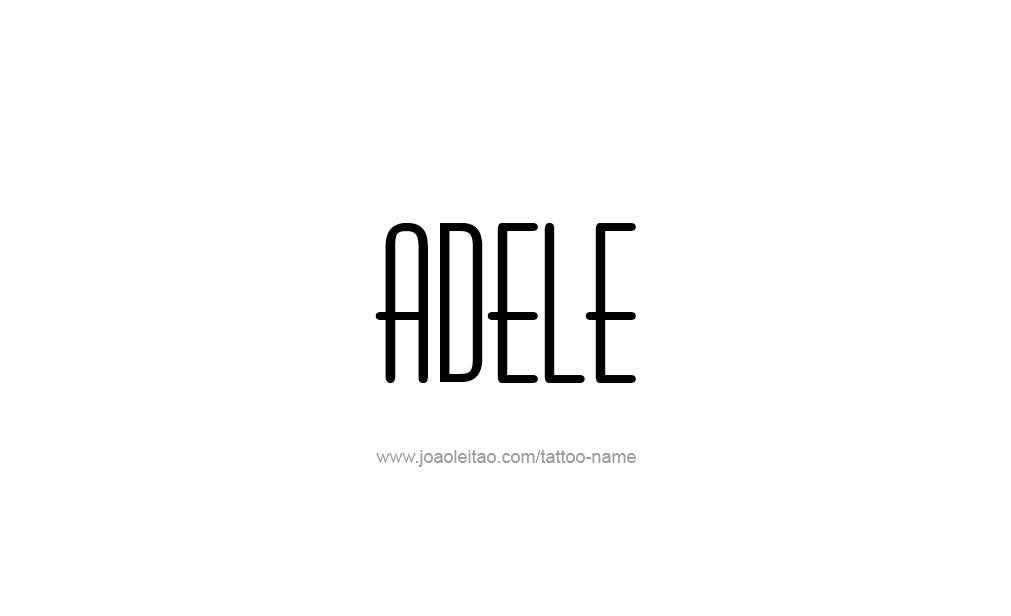 Tattoo Design  Name Adele   