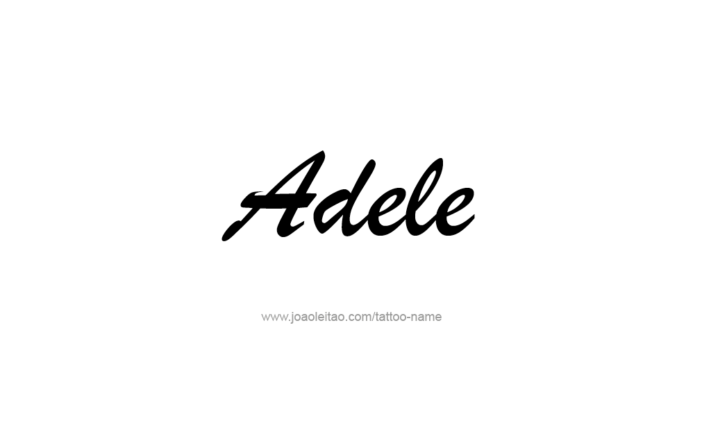 Tattoo Design  Name Adele   