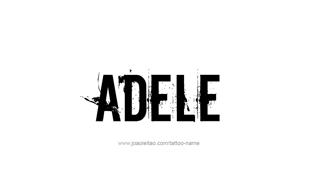 Tattoo Design  Name Adele   