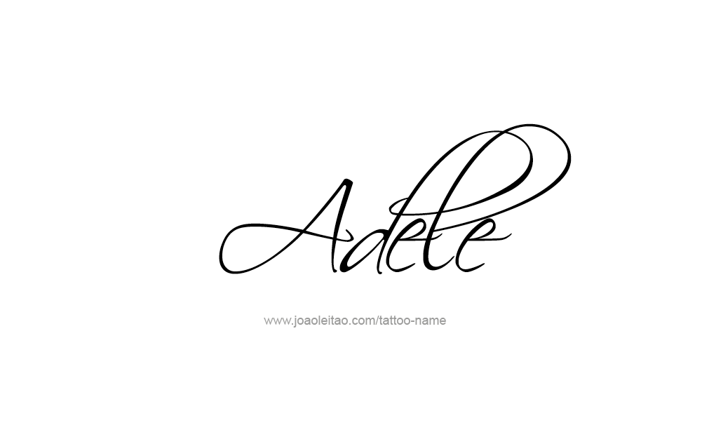 Tattoo Design  Name Adele   