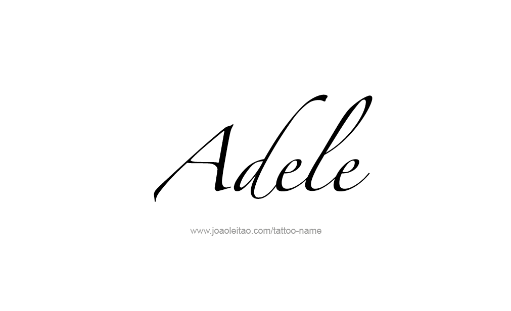 Tattoo Design  Name Adele   