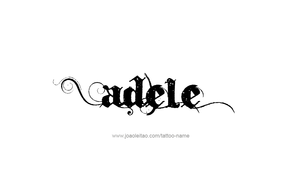 Tattoo Design  Name Adele   