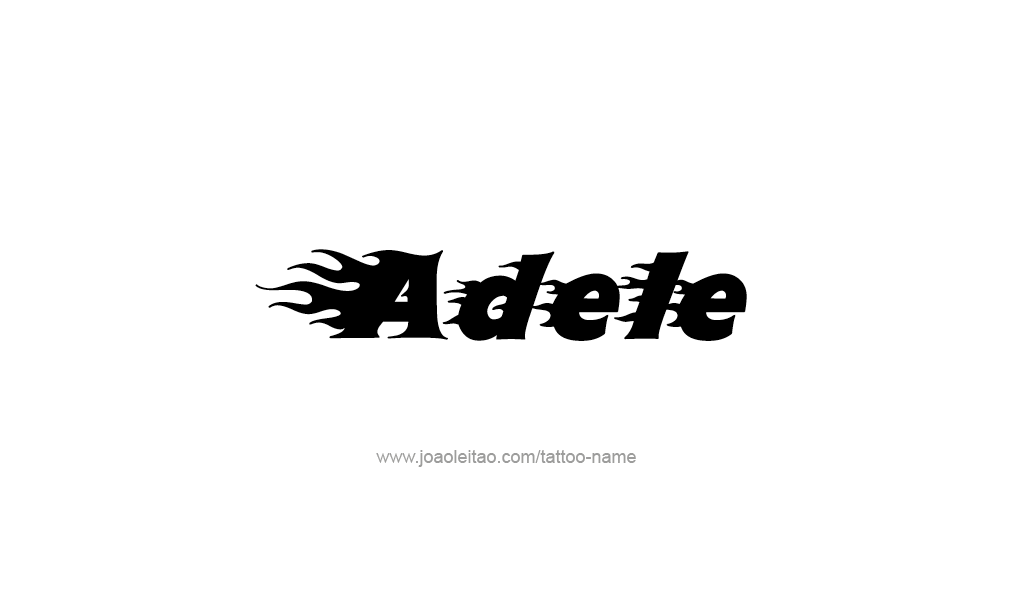 Tattoo Design  Name Adele   