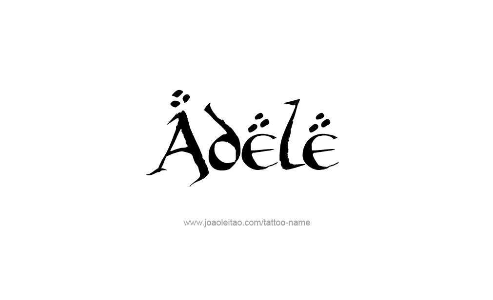 Tattoo Design  Name Adele   