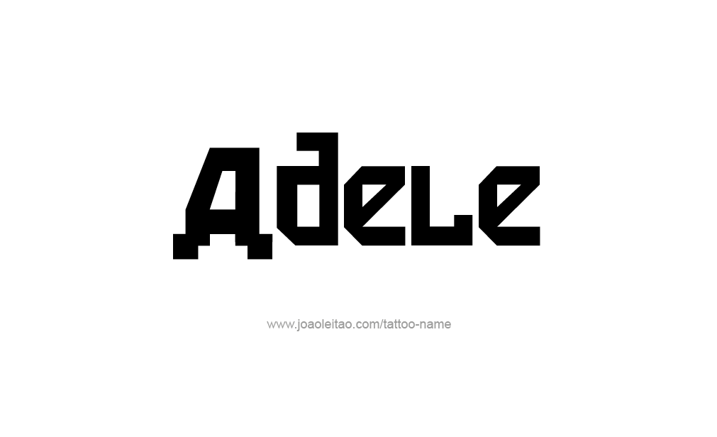 Tattoo Design  Name Adele   