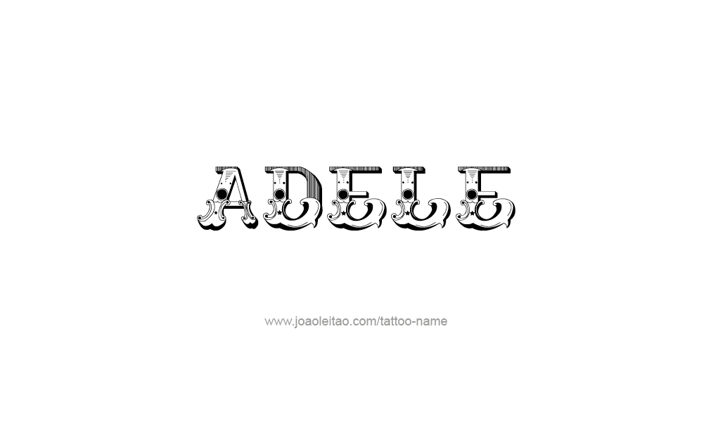 Tattoo Design  Name Adele   