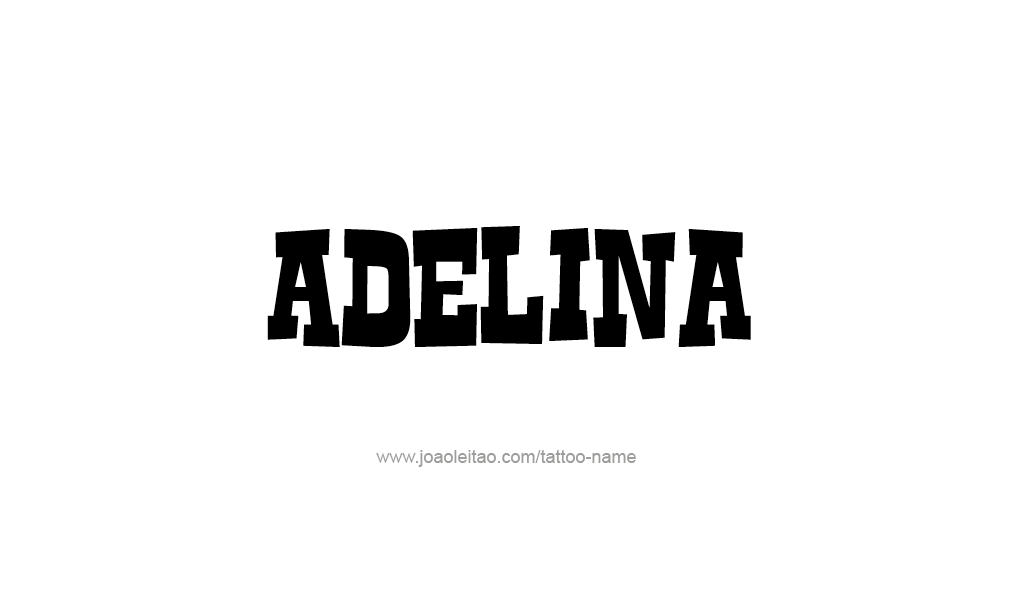 Tattoo Design  Name Adelina   