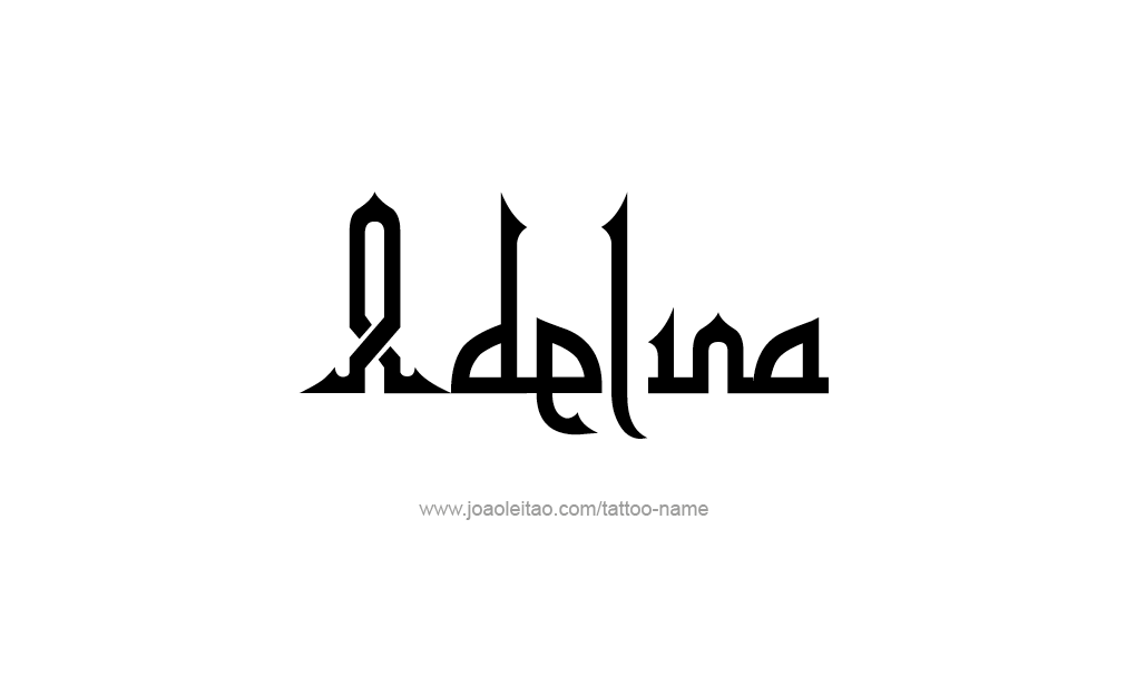 Tattoo Design  Name Adelina   