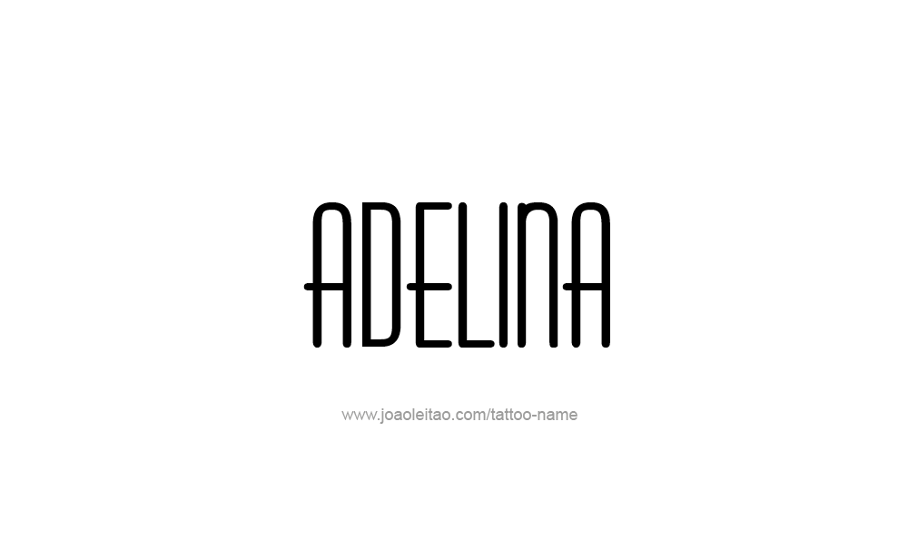 Tattoo Design  Name Adelina   